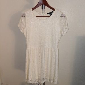 White lace dress.